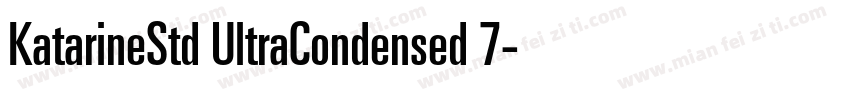 KatarineStd UltraCondensed 7字体转换